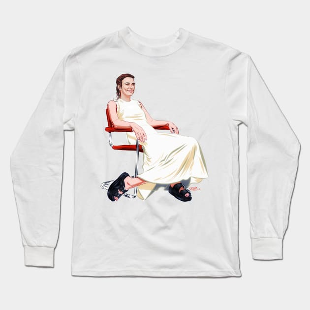 Keira Knightley - An illustration by Paul Cemmick Long Sleeve T-Shirt by PLAYDIGITAL2020